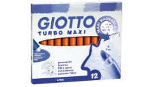 Pennarelli Turbo Giotto - Turbo Maxi punta larga - 1-3 mm - arancione - 456005 (conf.12)