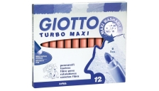 Pennarelli Turbo Giotto - Turbo Maxi punta larga - 1-3 mm - rosa - 456007 (conf.12)