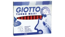Pennarelli Turbo Giotto - Turbo Maxi punta larga - 1-3 mm - rosso - 456011 (conf.12)