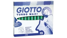 Pennarelli Turbo Giotto - Turbo Maxi punta larga - 1-3 mm - verde chiaro - 456018 (conf.12)