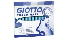 Pennarelli Turbo Giotto - Turbo Maxi punta larga - 1-3 mm - azzurro - 456028 (conf.12)