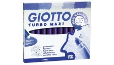 Pennarelli Turbo Giotto - Turbo Maxi punta larga - 1-3 mm - violetto - 456035 (conf.12)