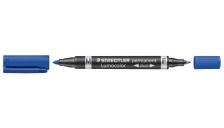 Marcatore Lumocolor&reg; permanent duo Staedtler - 0,6-1,5 mm - blu - 348-3