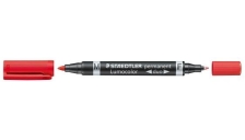 Marcatore Lumocolor&reg; permanent duo Staedtler - 0,6-1,5 mm - rosso - 348-2