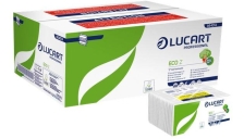 Asciugamani intercalati Lucart - Z - 2 veli - carta ecologica - 23x23,5 cm - 864014 (conf.18)