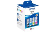 Flacone Epson 104 (C13T00P640) nero-ciano-magenta-giallo - B02104