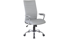 San Francisco Poltrona direzionale con braccioli PU grigio - E8234HG - D01542