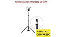 Termoscanner infrarosso GP-100 contactless rapid test con piedistallo regolabile compreso - D03622