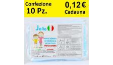 Mascherina BAMBINO tipo chirurgica monouso a 3 veli blu made in Italy - D06685