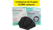 Mascherine monouso FFP2 NERE - Certificazione CE 2797 - Scatola da 6 pezzi - D07204