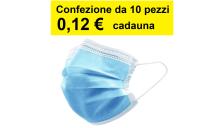Mascherina chirurgica Tipo IIR monouso a 3 strati blu conf. 10 pz - D07239