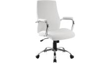 New York Poltrona direzionale con braccioli PU bianco - E9349MW - D01541