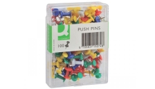 Spilli per bacheca Q-Connect colori assortiti Scatola da 100 pezzi - KF15274 - P00596