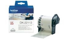 Rotolo etichette Brother DK22113 nero-trasparente - U00839