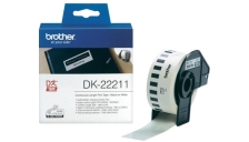 Rotolo etichette Brother DK22211 nero-bianco - U00842