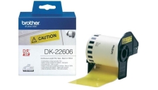 Rotolo etichette Brother DK22606 nero-giallo - U00847
