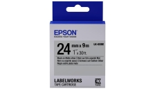 Nastro Epson LK-6SBE (C53S656009) argento-nero - U01033