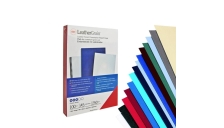 100 copertine leathergrain 250gr A4 avorio goffrato - Z00341