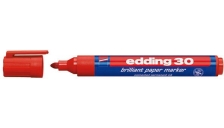 Marcatore edding 30 permanente punta tonda rosso - Z00370