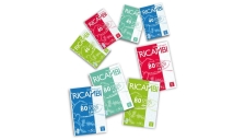 Ricambi forati A4 1rigo quaxima 40fg 80gr pigna - Z00505