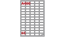 Etichetta adesiva a/400 bianca 100fg A4 38,1x21,2mm (65eti/fg) markin - Z00810