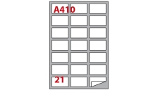 Etichetta adesiva a/410 bianca 100fg A4 63,5x38,1mm (21eti/fg) markin - Z00812
