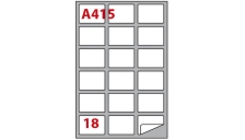 Etichetta adesiva a/415 bianca 100fg A4 63,5x46,6mm (18eti/fg) markin - Z00813