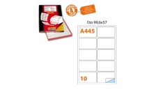 Etichetta adesiva a/445 bianca 100fg A4 99,6x57mm (10eti/fg) markin - Z00816