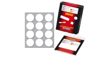Etichetta adesiva bianca tonda ø37mm (10fogli x 12etichette) markin - Z01119