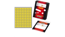 Etichetta adesiva giallo tonda ø10mm (10fogli x 120etichette) markin - Z01120