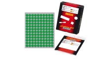 Etichetta adesiva verde tonda ø10mm (10fogli x 120etichette) markin - Z01121