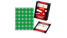 Etichetta adesiva verde tonda ø22mm (10fogli x 30etichette) markin - Z01170
