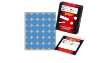 Etichetta adesiva blu tonda ø22mm (10fogli x 30etichette) markin - Z01171
