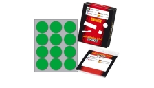 Etichetta adesiva verde tonda ø34mm (10fogli x 12etichette) markin - Z01173