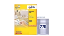 Etichetta adesiva l4730rev bianca rimovibili 25fg A4 17,8x10mm (270et/fg) avery - Z01748