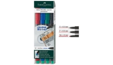 Busta 4 colori pennarello multimark 1,0mm medio faber-castell - Z01894