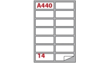 Etichetta adesiva a/440 bianca 100fg A4 99,1x38,1mm (14et/fg) markin - Z02053