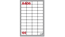 Etichetta adesiva a/406 bianca 100fg A4 47,5x25,5mm (44eti/fg) markin - Z02093