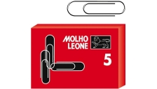 5 Scatole da 100 fermagli n.5 mm50 zincati leone - Z02216 - Conf. 5