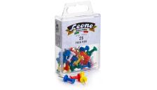 Scatola 25 spilli cartografici clessidra colori assort.leone color - Z02497