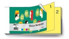 Blocco numerato 1-100 2 sez. 6x13 e5406new - Z02587