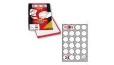 Etichetta adesiva r/305 bianca 100fg A4 ø40mm (24et/fg) markin - Z02756