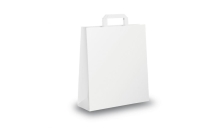 Blister 25 shoppers 45x15x50cm bianco neutro piattina - Z02816