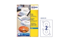 Etichetta adesiva l6043 bianca cd/dvd 25fg A4 ø117 foroø41mm (2et/fg) laser - Z02976