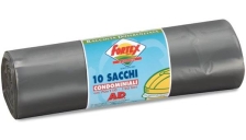 10 sacchi immondizia 70x110cm 120lt hd 16µ grigio logex - Z03526