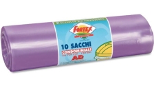 10 sacchi immondizia 70x110cm 120lt hd 16µ viola logex - Z03527