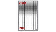 Etichetta adesiva c/581 bianca 100fg A4 19x10mm (280et/fg) markin - Z03654
