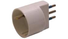 Adattatore semplice con spina 2p+t 10a - presa schuko 10a - Z04063