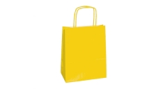 25 shoppers carta kraft 26x11x34,5cm twisted giallo - Z04069