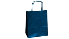 25 shoppers carta kraft 36x12x41cm twisted blu - Z04077